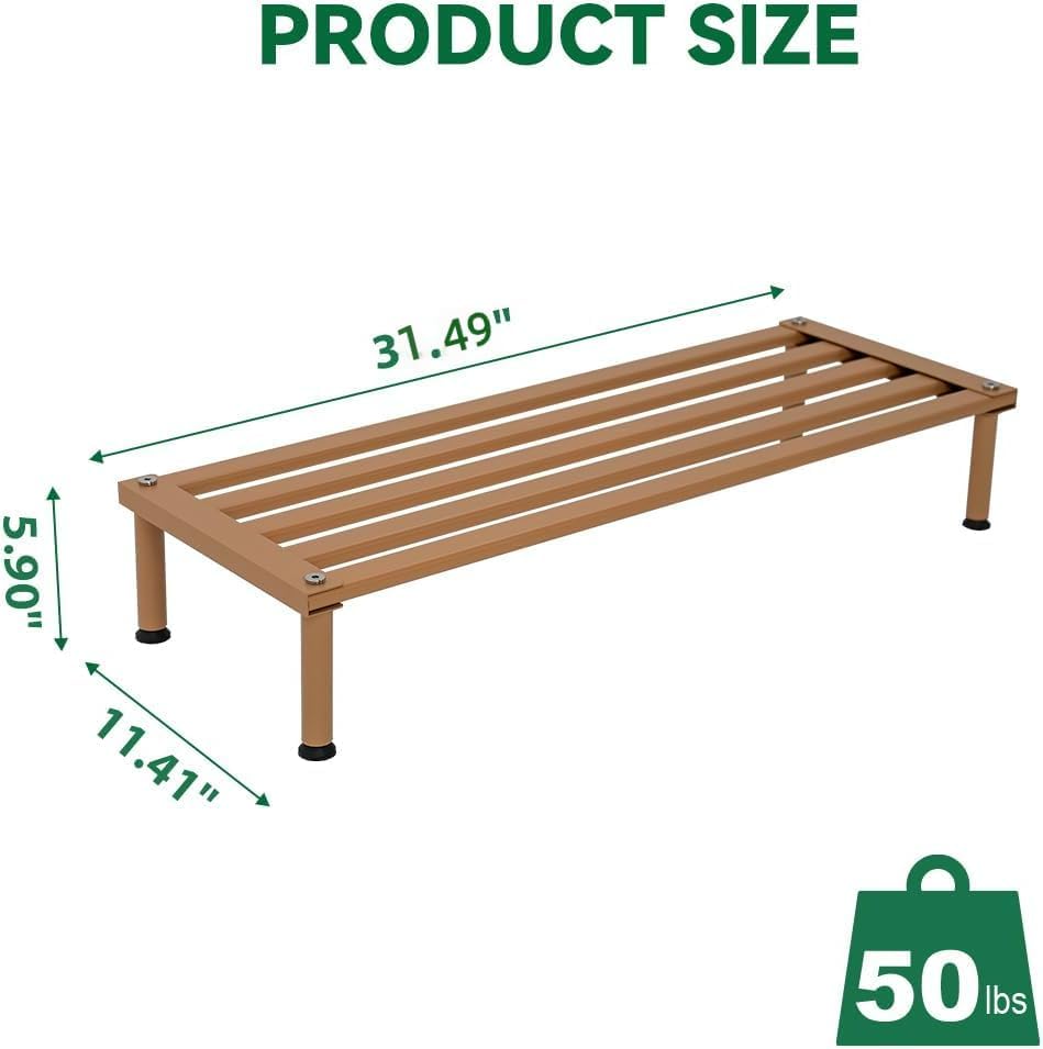Wood Tone Aluminum Rustproof Plant Display Stand