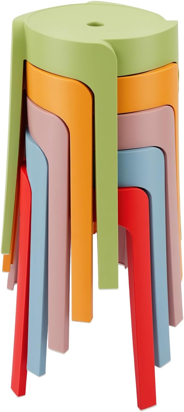 Portable Nesting Stackable Plastic Round Stools