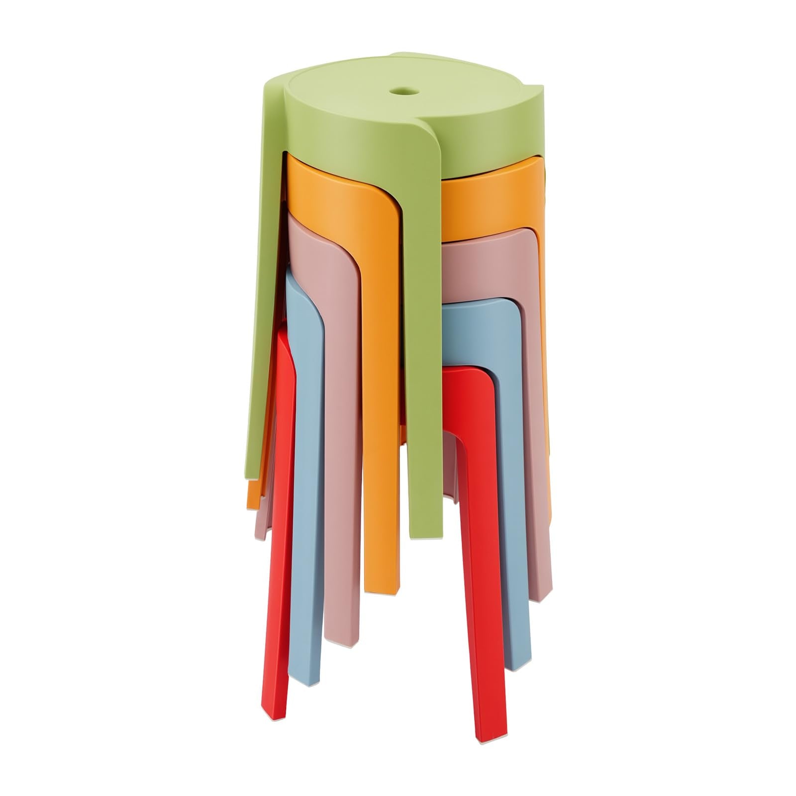 Portable Nesting Stackable Plastic Round Stools