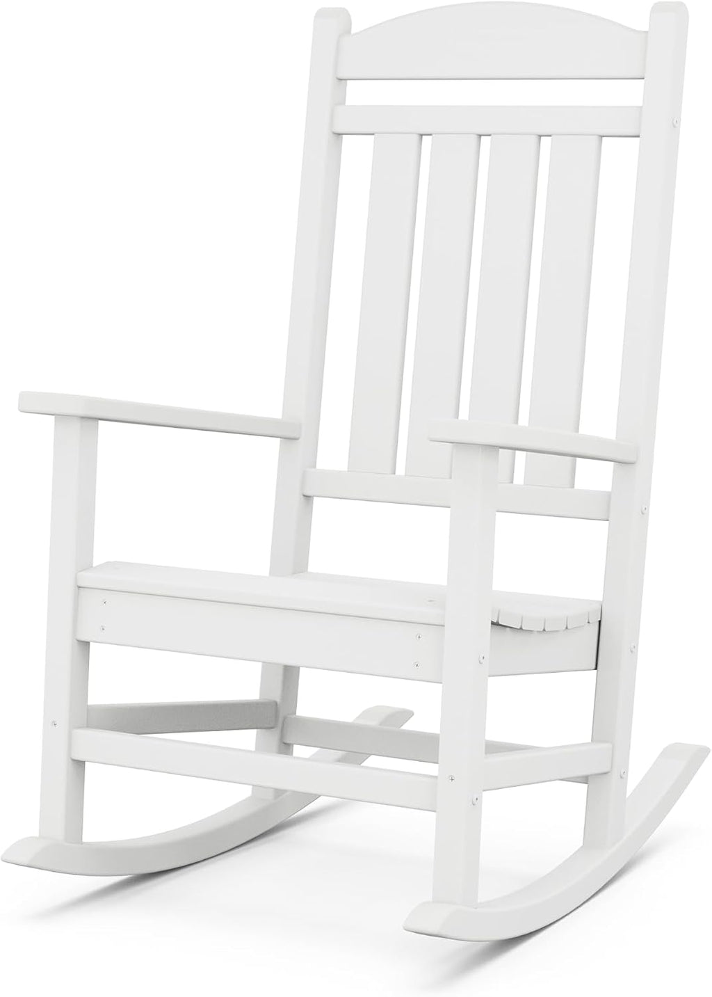 White Presidential Outdoor Rocking Patio Chair