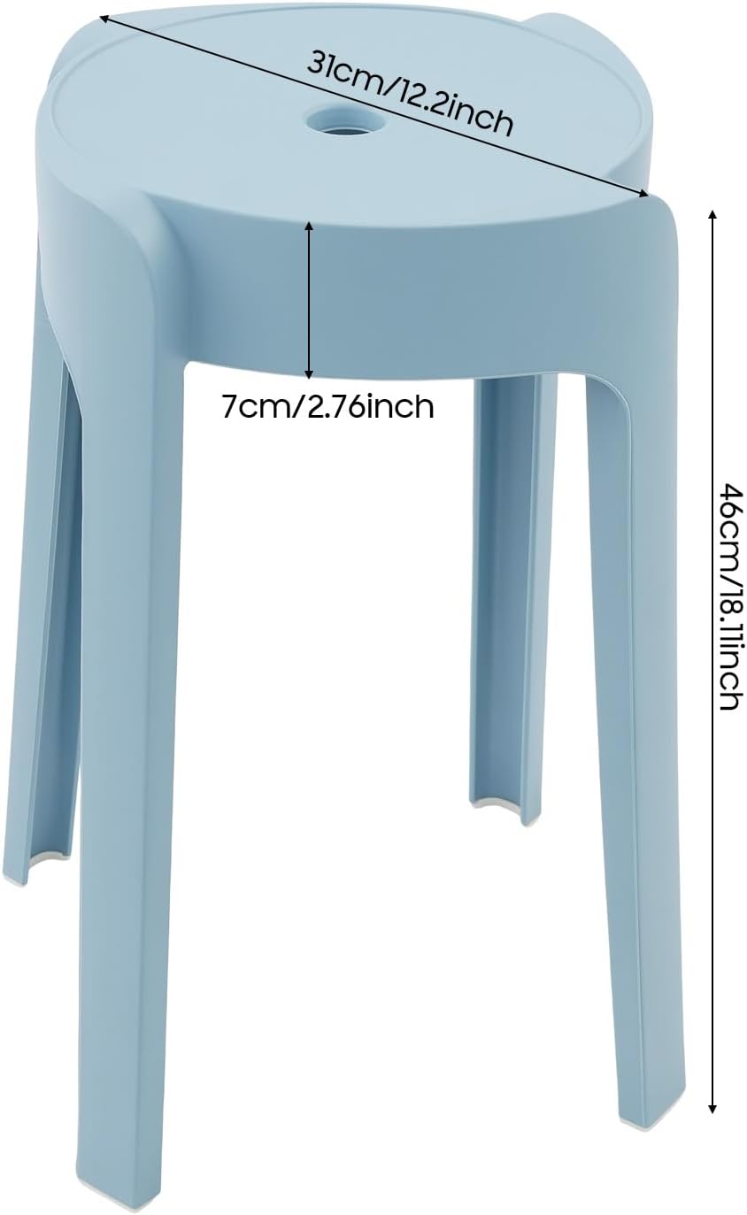 Portable Nesting Stackable Plastic Round Stools