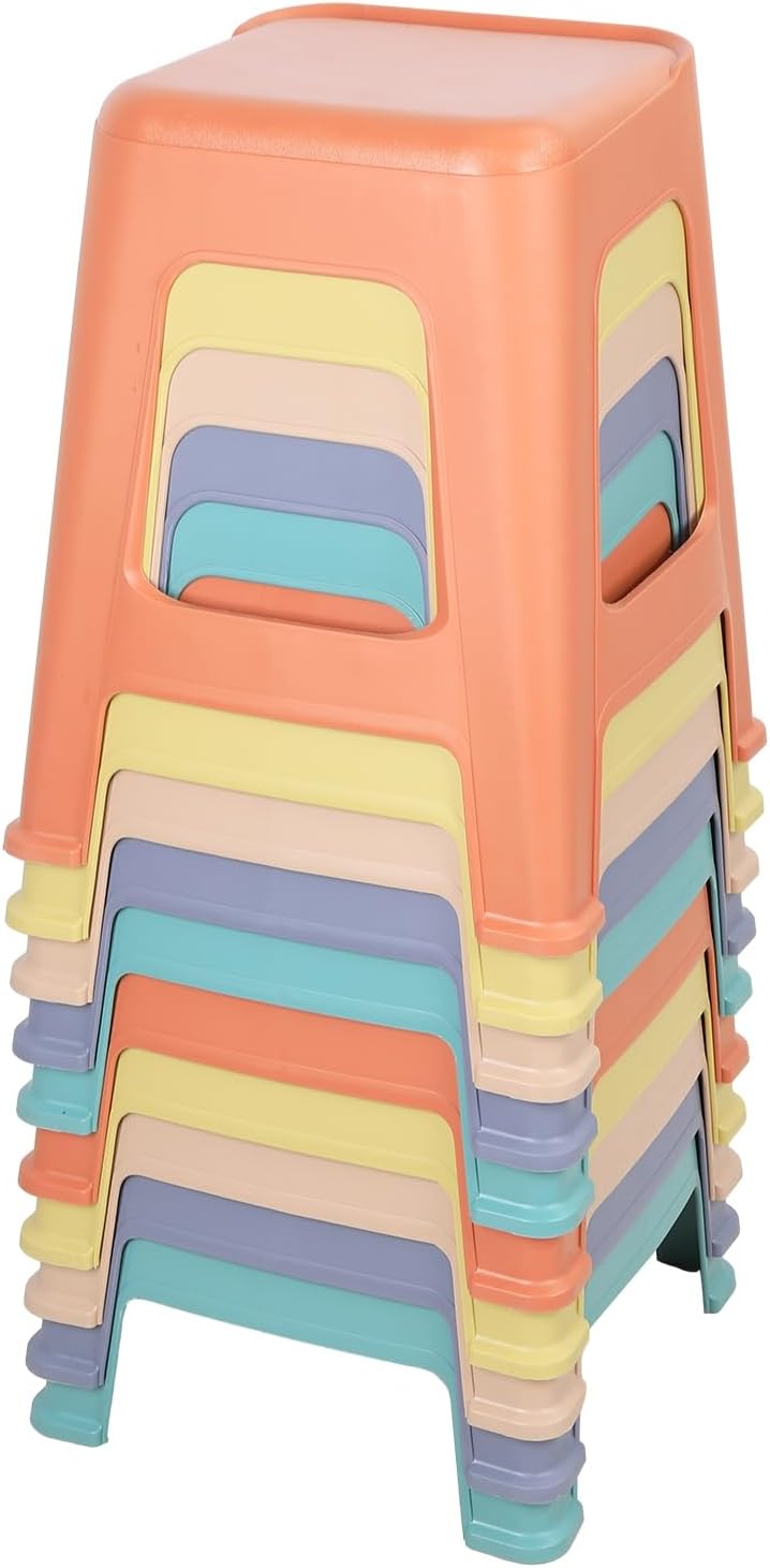 Colorful Heavy Duty Stackable Plastic Stools