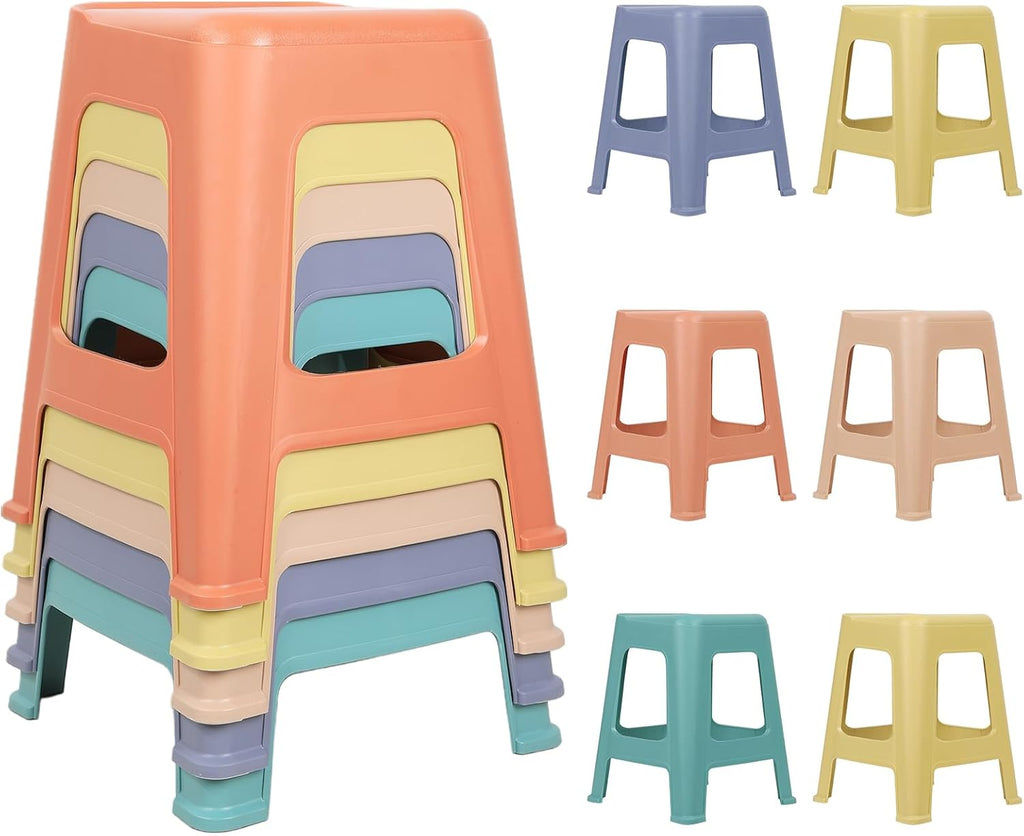 Colorful Heavy Duty Stackable Plastic Stools