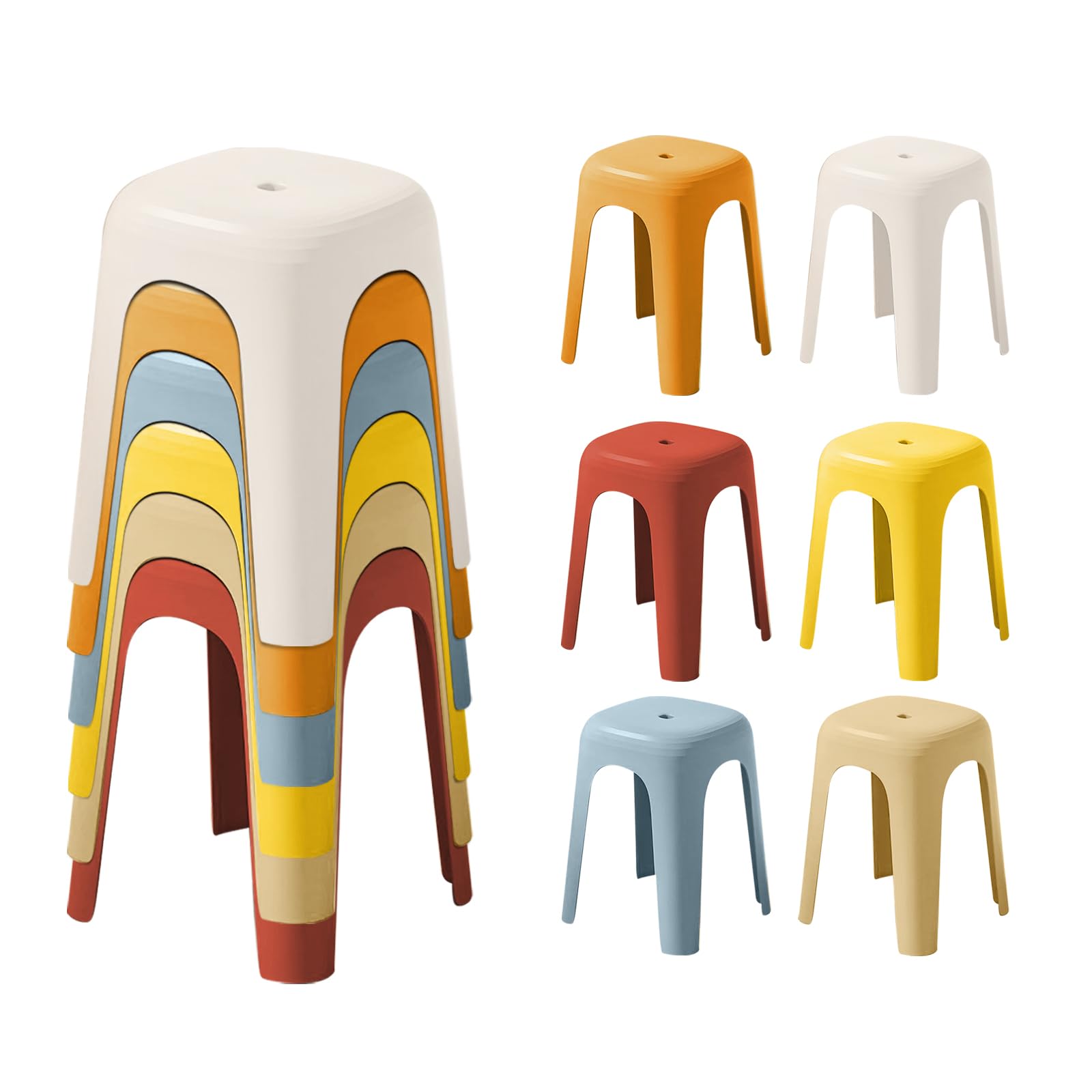 Colorful Stackable Nesting Plastic Student Stools