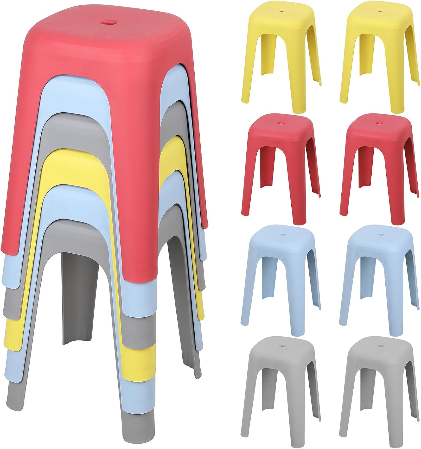 Heavy Duty Stackable Nesting Plastic Stools