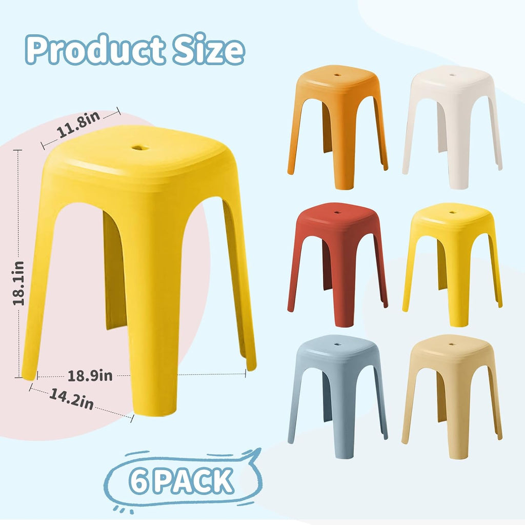 Colorful Stackable Nesting Plastic Student Stools