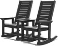 Black HDPE Oversized High Back Rocking Chairs
