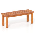 Rustic Teak Finish Solid Wood Plant Stand