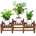 Four Tier Wooden Indoor Outdoor Plant Shelf