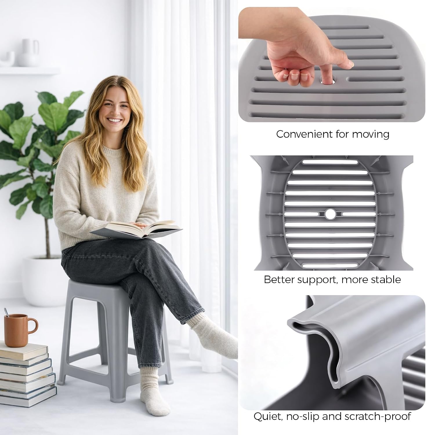 Lightweight Durable Stackable Nesting Stools