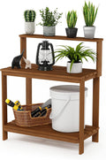 Natural Hardwood Outdoor Potting Work Bench