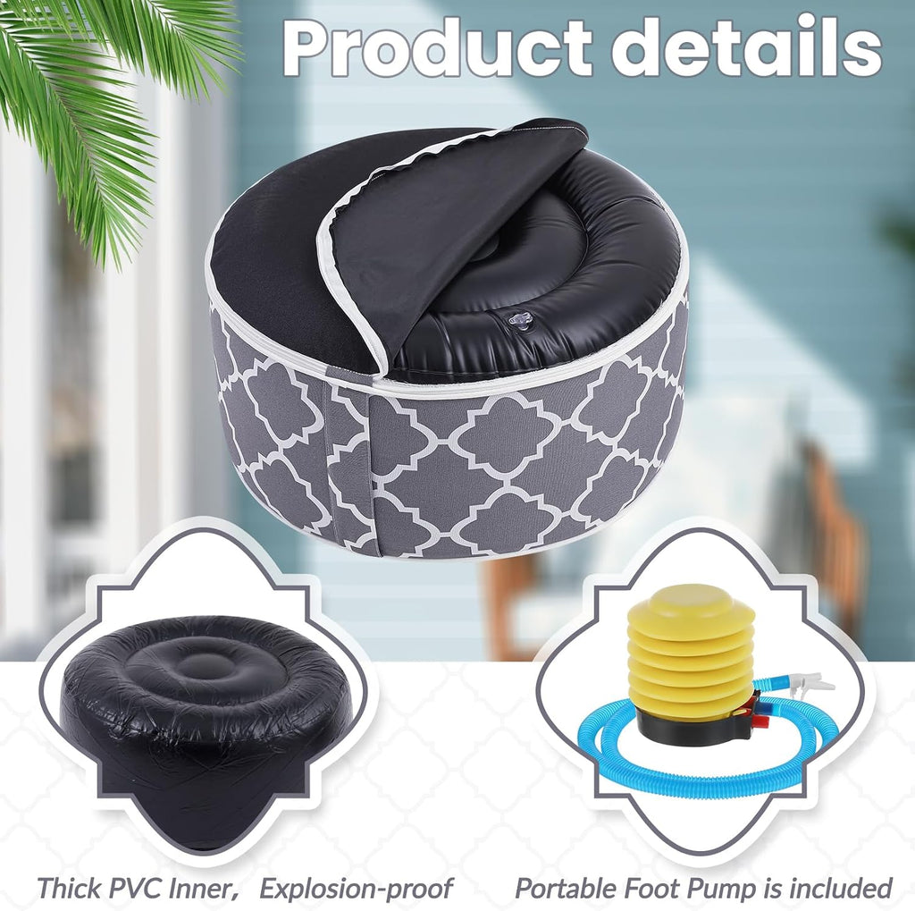 Round Inflatable Portable Waterproof Outdoor Ottomans