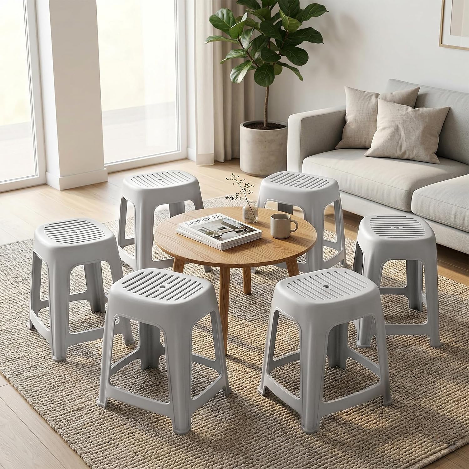 Lightweight Durable Stackable Nesting Stools