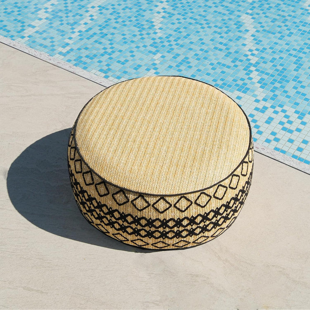 Round Inflatable Handheld Outdoor Ottoman Stool