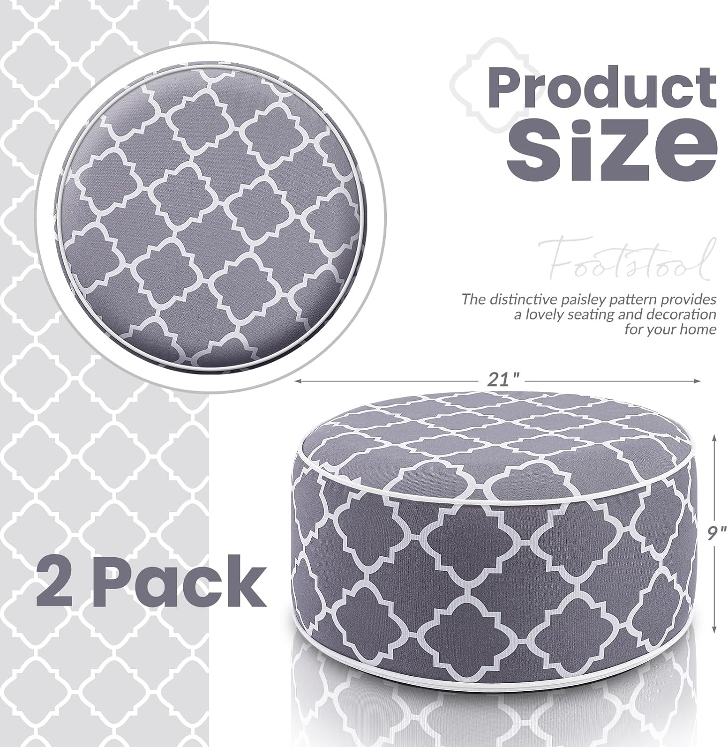 Round Inflatable Portable Waterproof Outdoor Ottomans