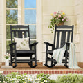 Black Poly Oversized High Back Rocking Chairs