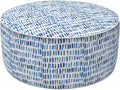 Blue Pebble Round Portable Water Repellent Ottoman
