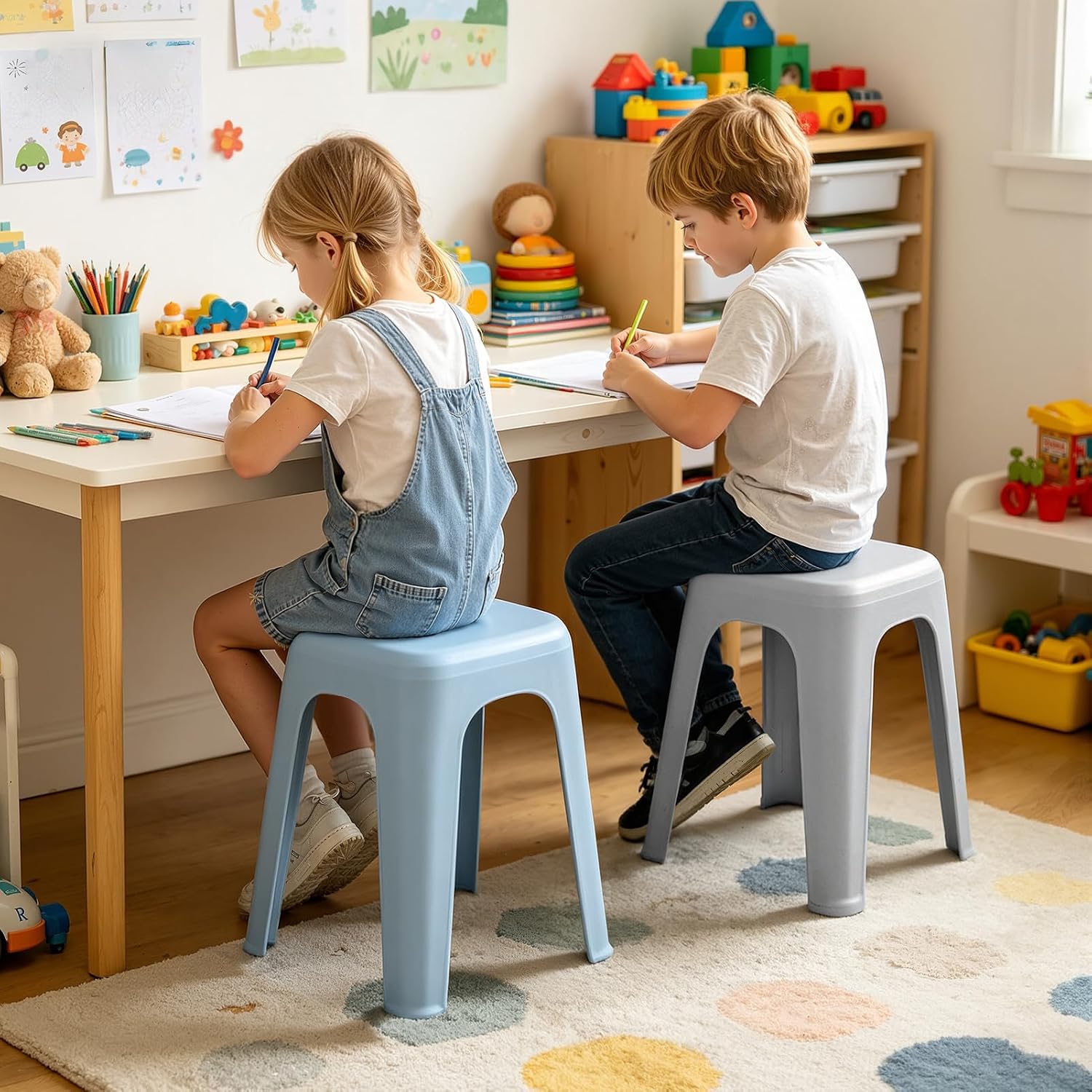 Heavy Duty Stackable Nesting Plastic Stools