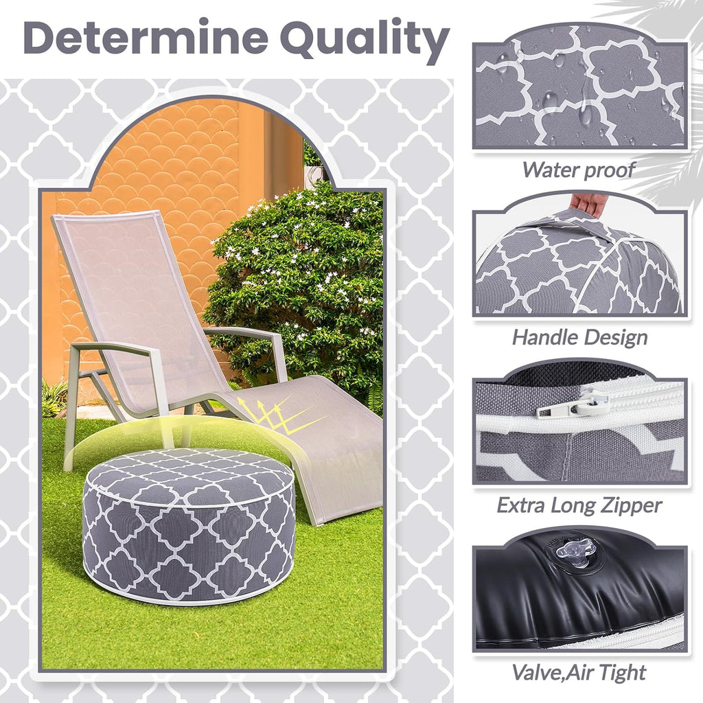 Round Inflatable Portable Waterproof Outdoor Ottomans