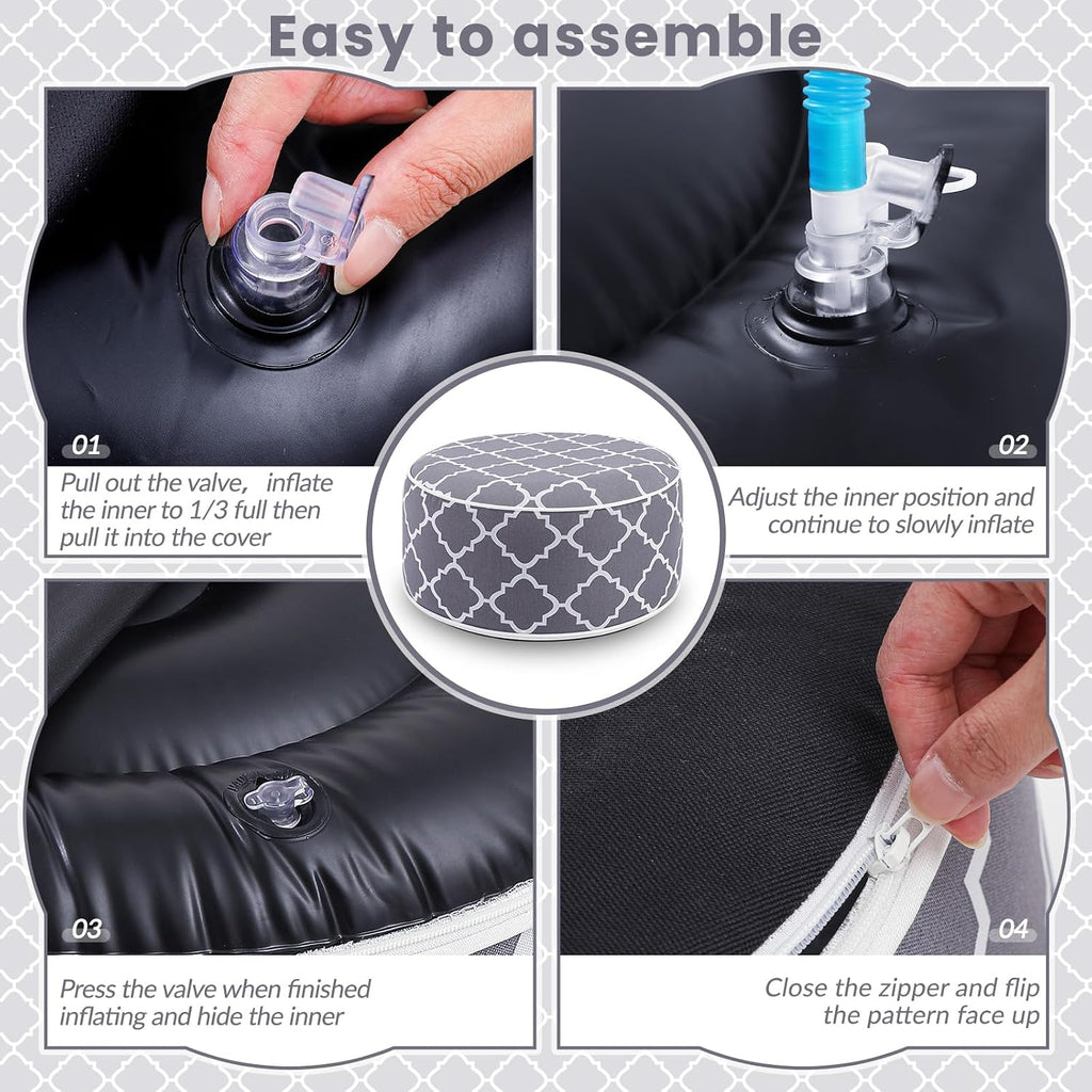 Round Inflatable Portable Waterproof Outdoor Ottomans