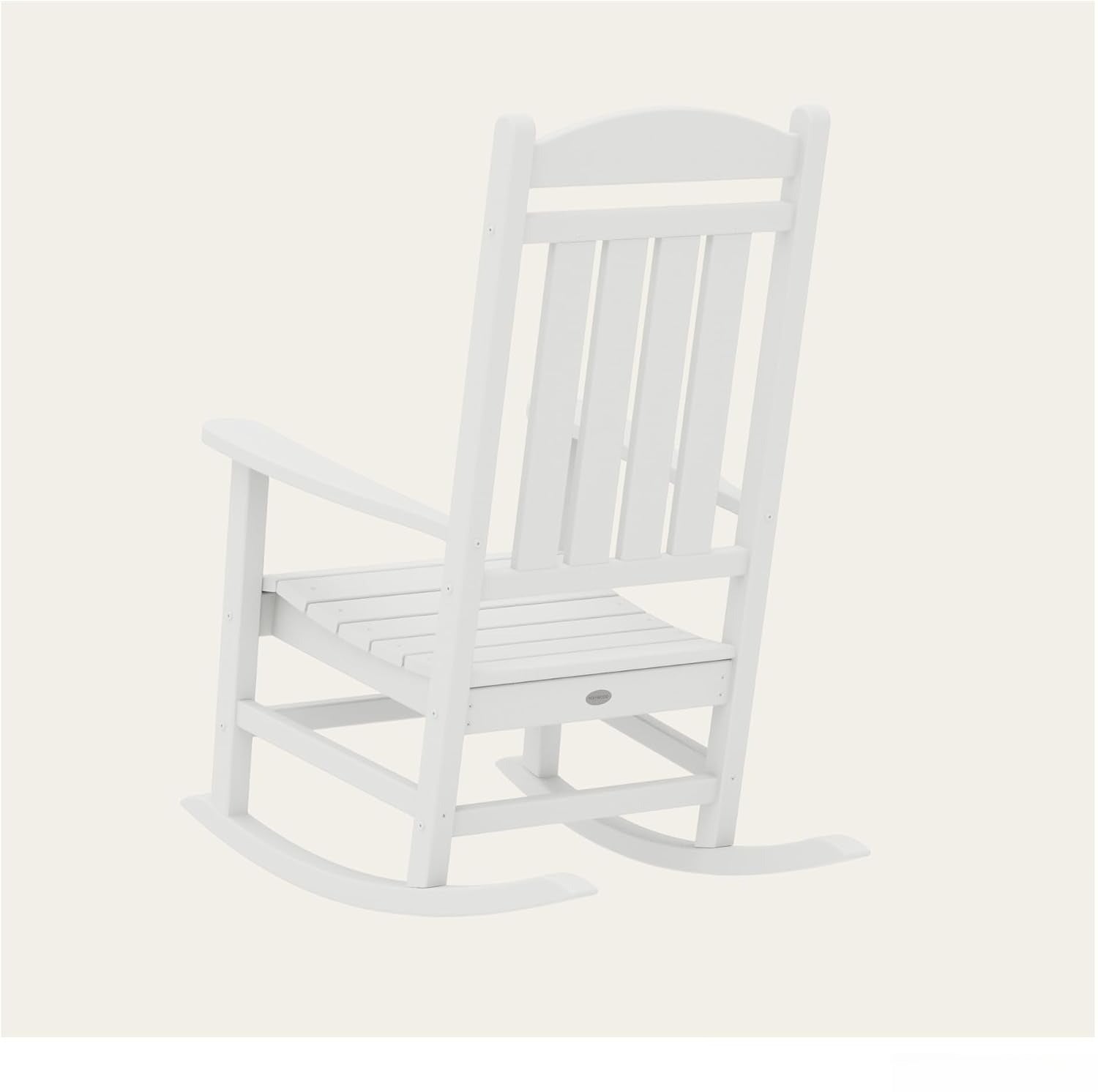 White Presidential Outdoor Rocking Patio Chair